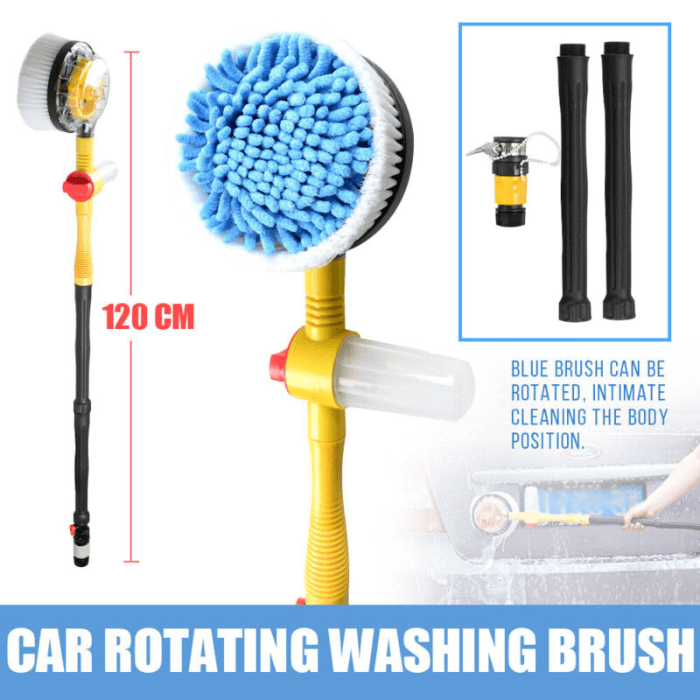 Car Wash Rotating Brush Cleaning Tool Set - Perfect for Car Detailing & Easy Cleaning