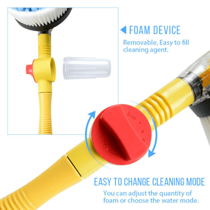 Car Wash Rotating Brush Cleaning Tool Set - Perfect for Car Detailing & Easy Cleaning