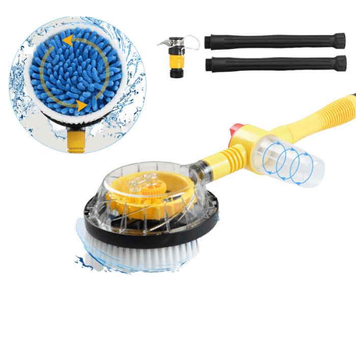 Car Wash Rotating Brush Cleaning Tool Set - Perfect for Car Detailing & Easy Cleaning