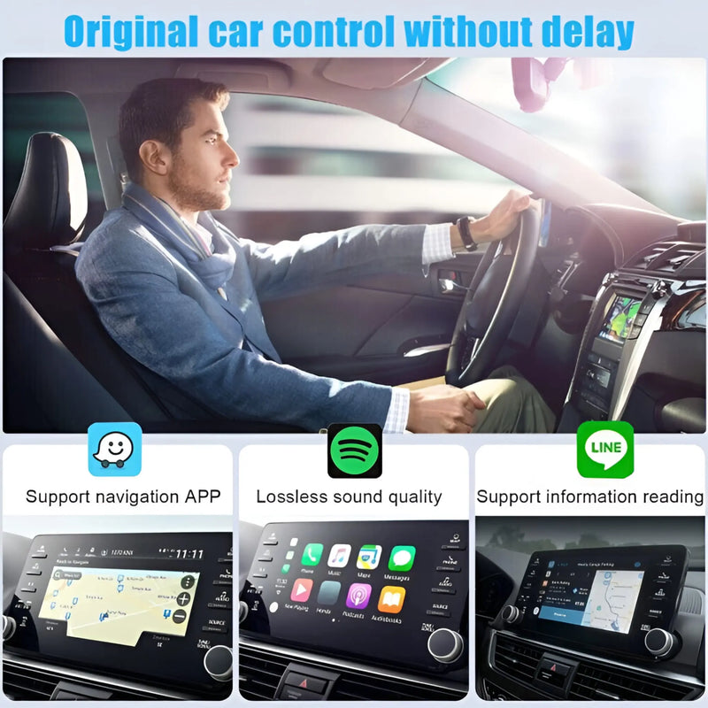 DrivePlay™ 4.0 The Ultimate Wireless Android Auto and CarPlay Adapter