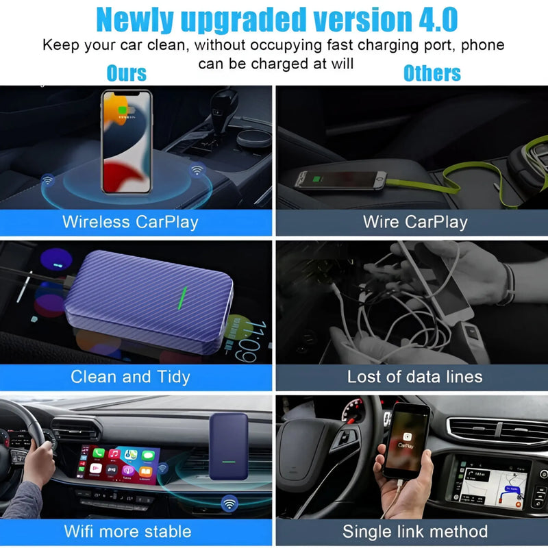 DrivePlay™ 4.0 The Ultimate Wireless Android Auto and CarPlay Adapter