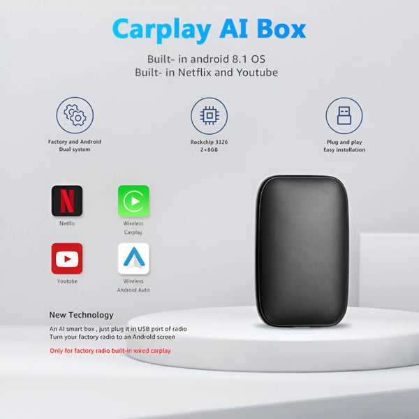 DrivePlay™ AutoSmart Box Wireless CarPlay Screen Mirroring